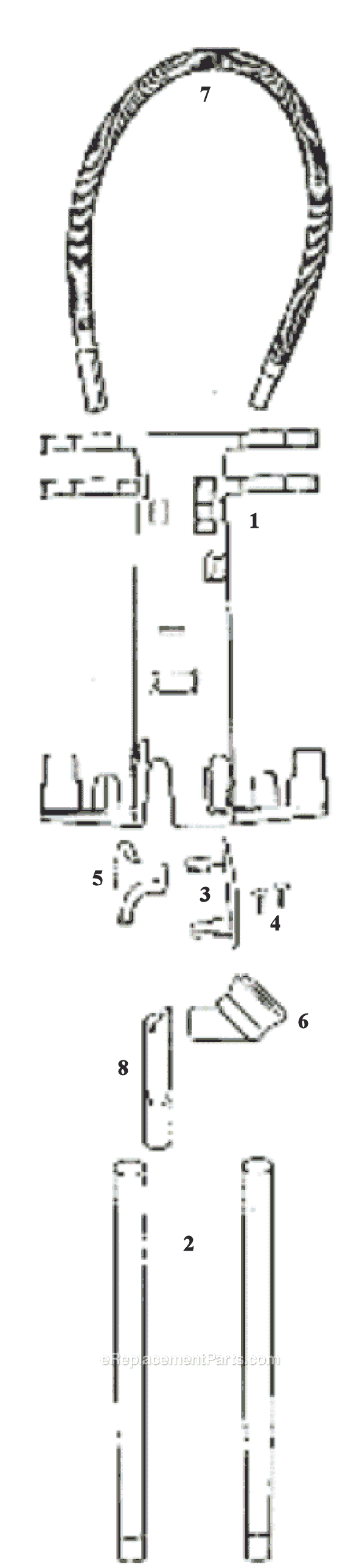 Page A Diagram and Parts List for 9410DT  Eureka Upright Vacuum