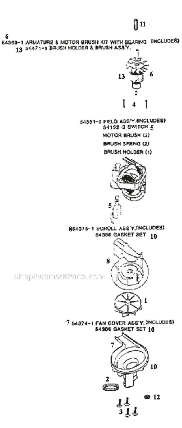 Page B Diagram and Parts List for 9615ATX  Eureka Upright Vacuum