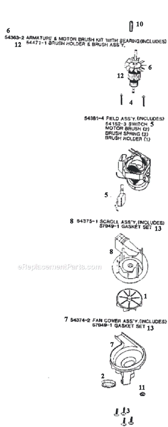 Page B Diagram and Parts List for 9615BTX  Eureka Upright Vacuum