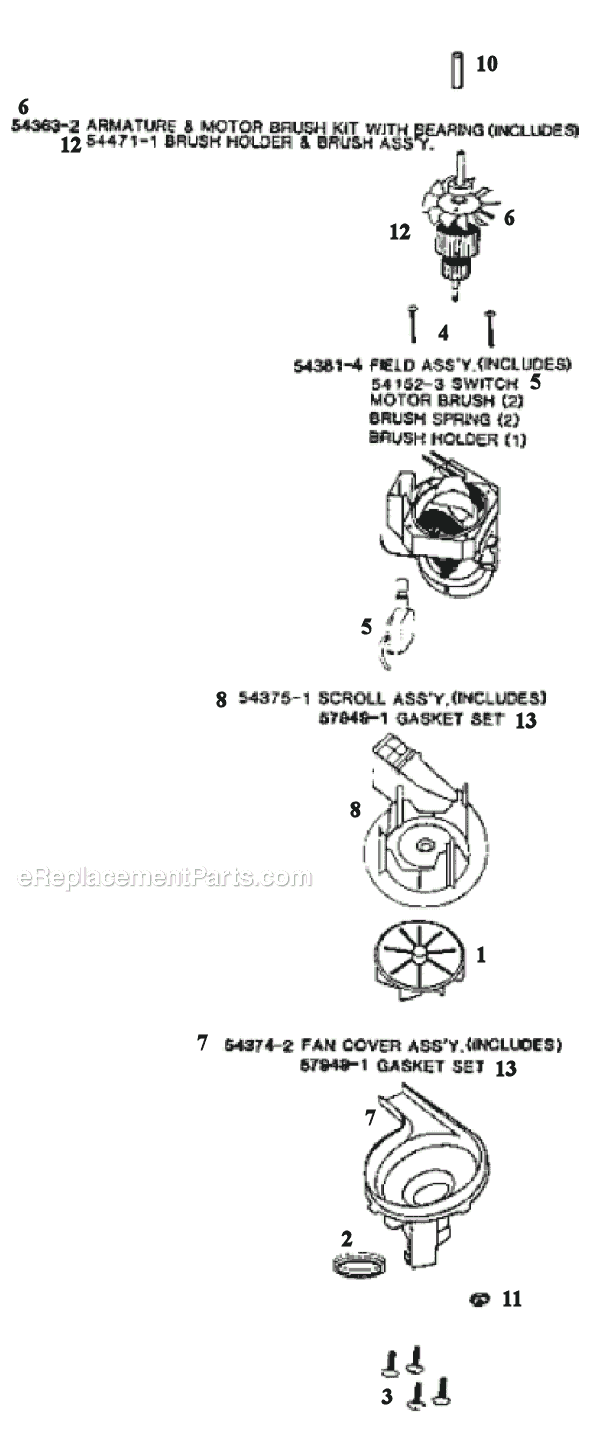 Page B Diagram and Parts List for 9615BT  Eureka Upright Vacuum