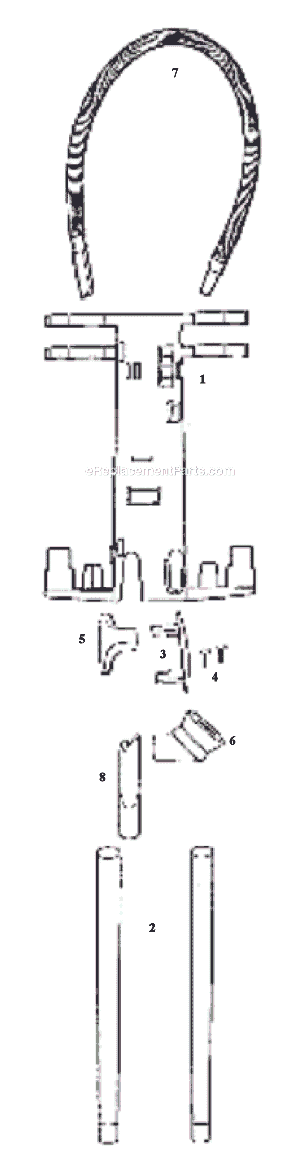 Page A Diagram and Parts List for 9615DT  Eureka Upright Vacuum