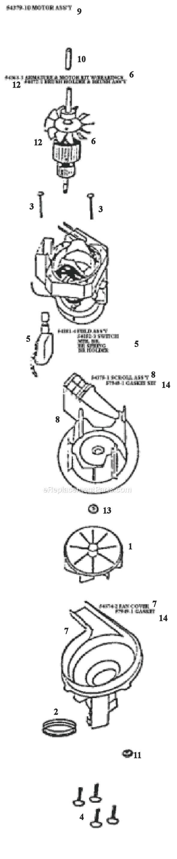 Page C Diagram and Parts List for 9615DT  Eureka Upright Vacuum