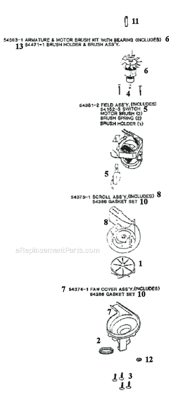 Page B Diagram and Parts List for 9620AT  Eureka Upright Vacuum