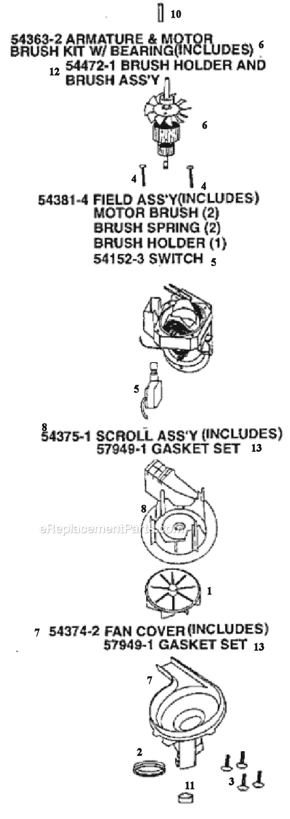 Page C Diagram and Parts List for 9620BT  Eureka Upright Vacuum