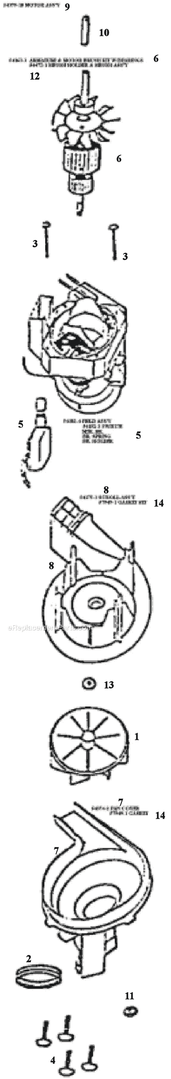 Page C Diagram and Parts List for 9620DT  Eureka Upright Vacuum
