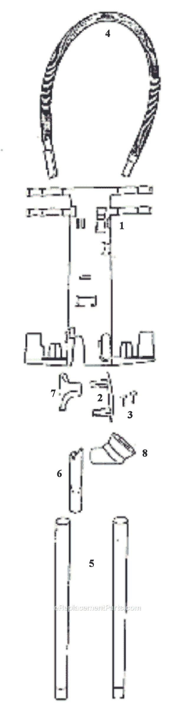 Page A Diagram and Parts List for 9621ATH  Eureka Upright Vacuum