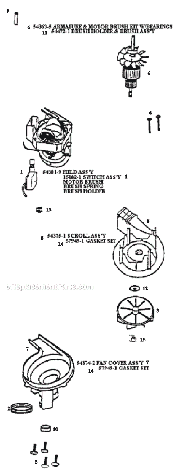 Page C Diagram and Parts List for 9621ATH  Eureka Upright Vacuum