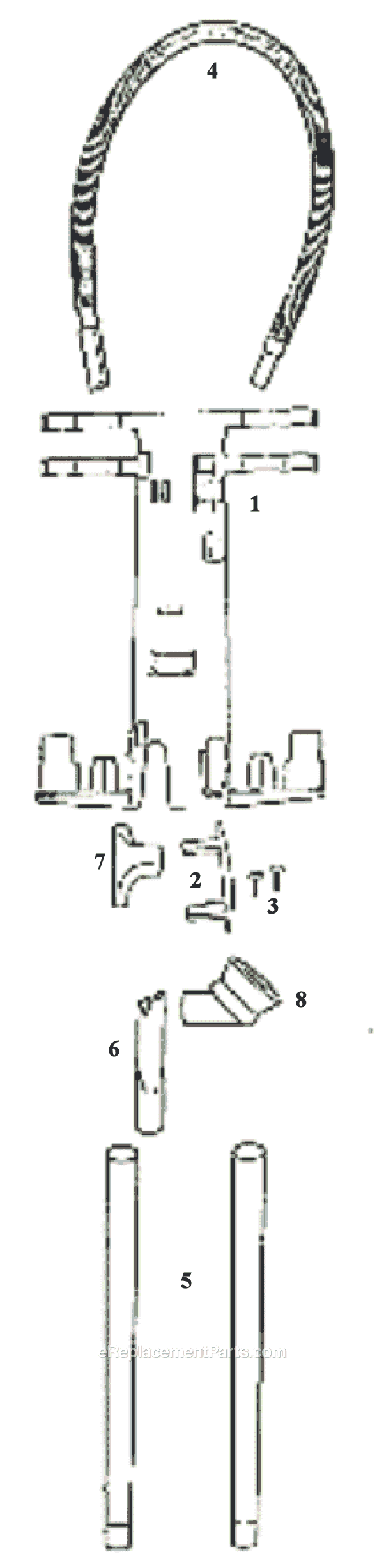 Page A Diagram and Parts List for 9621ATV  Eureka Upright Vacuum