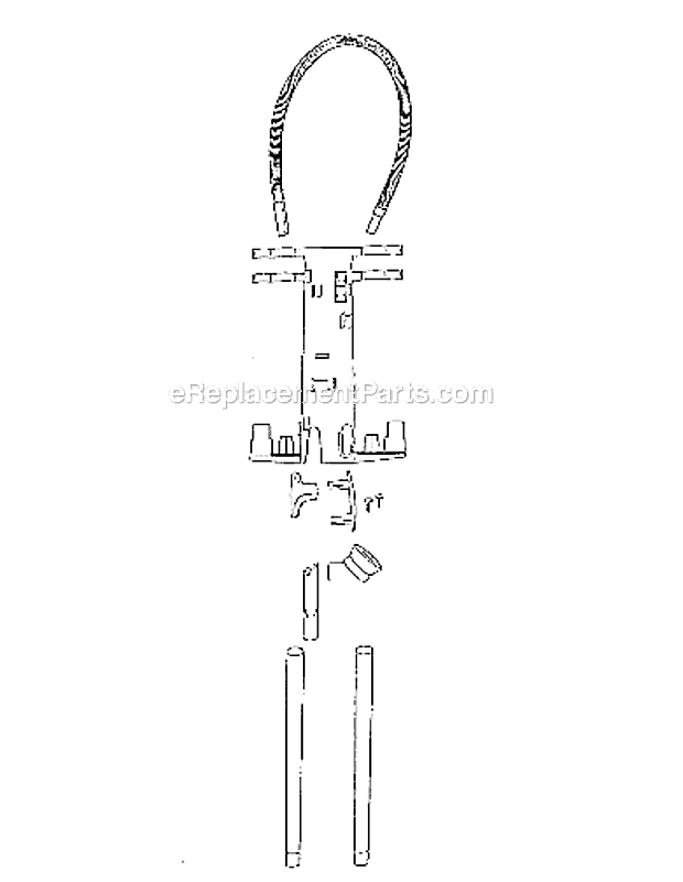Page A Diagram and Parts List for 9622AT  Eureka Upright Vacuum
