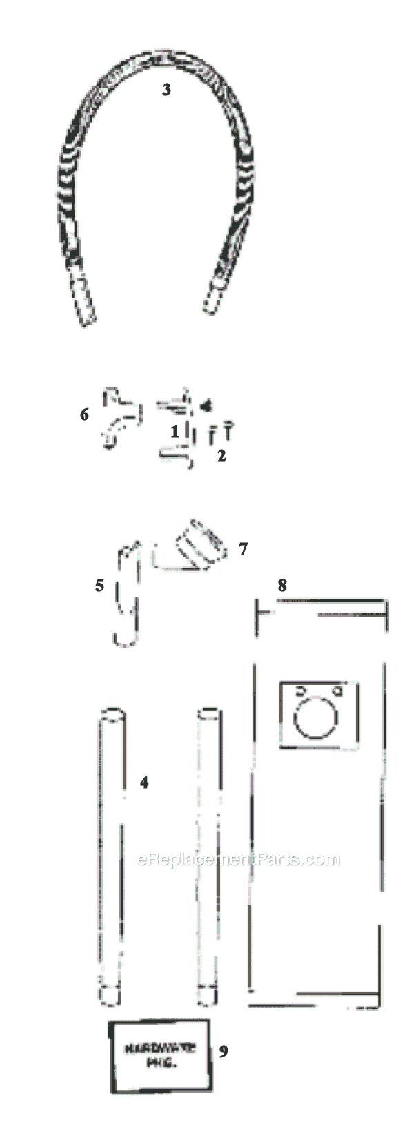 Page A Diagram and Parts List for 9721ATX  Eureka Upright Vacuum