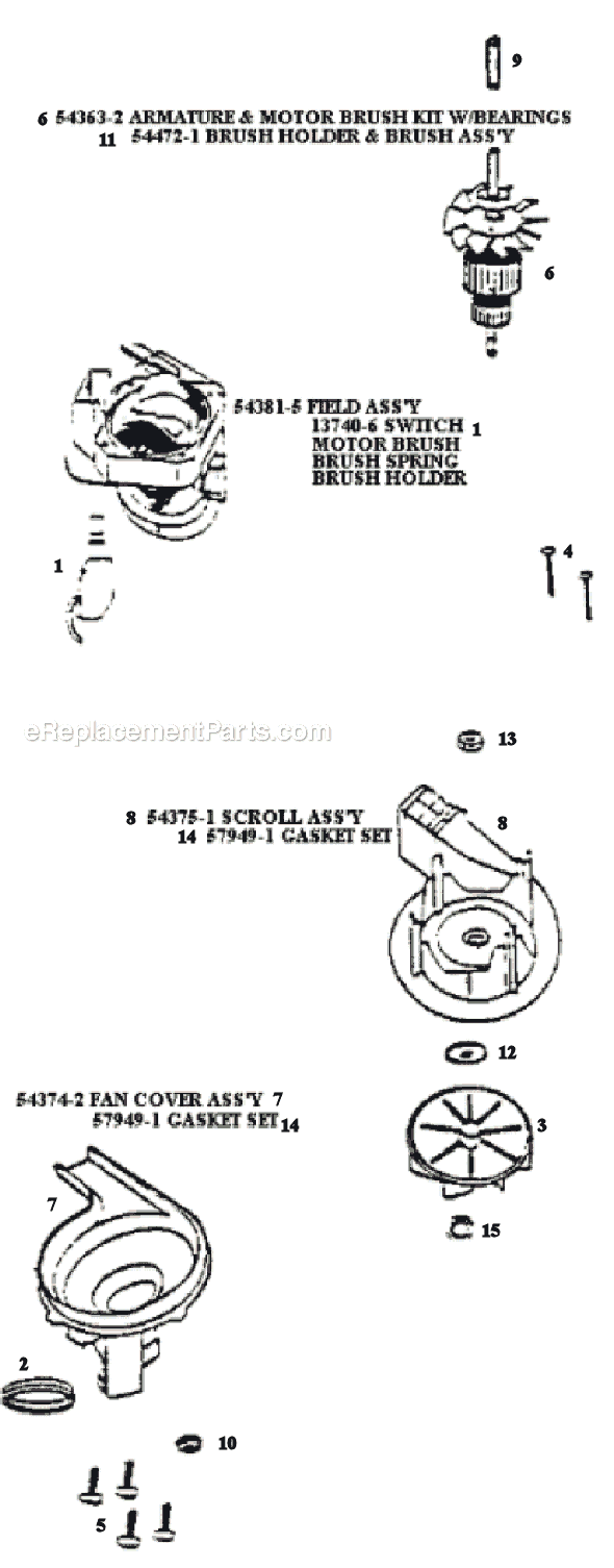 Page C Diagram and Parts List for 9721ATX  Eureka Upright Vacuum