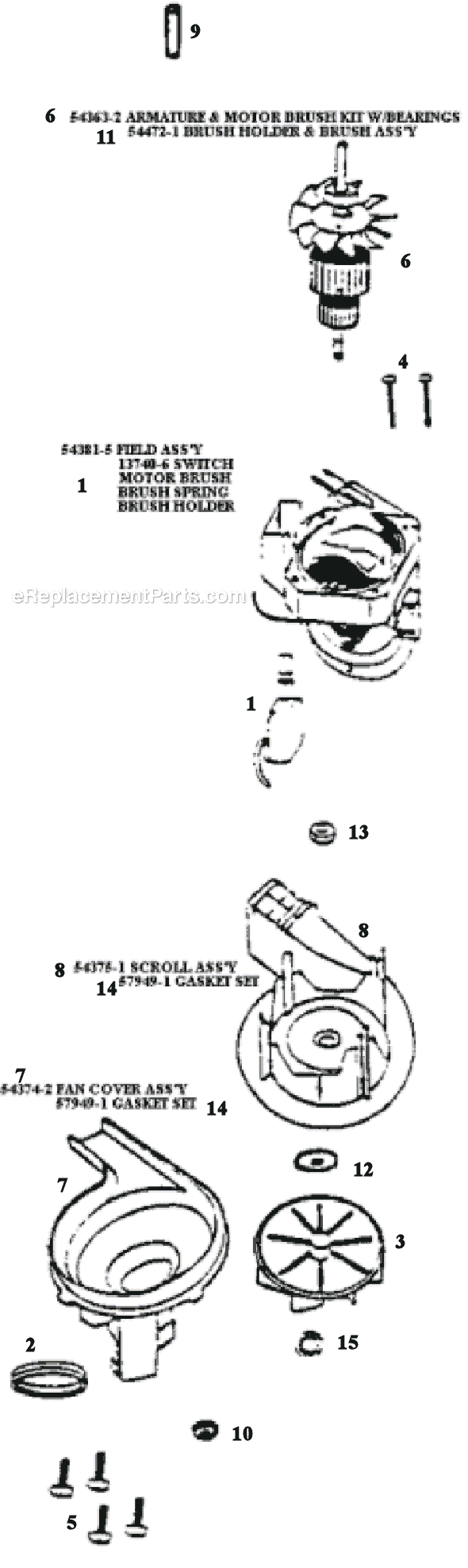 Page C Diagram and Parts List for 9721AT  Eureka Upright Vacuum