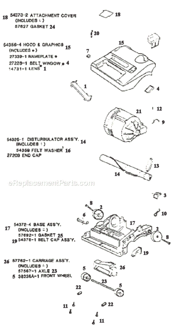 Page B Diagram and Parts List for 9730ATM  Eureka Upright Vacuum