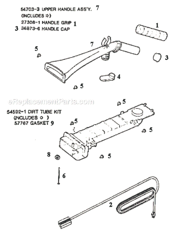 Page D Diagram and Parts List for 9730ATM  Eureka Upright Vacuum