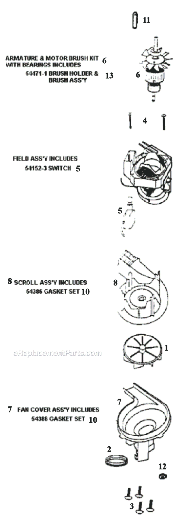 Page F Diagram and Parts List for 9730AT  Eureka Upright Vacuum