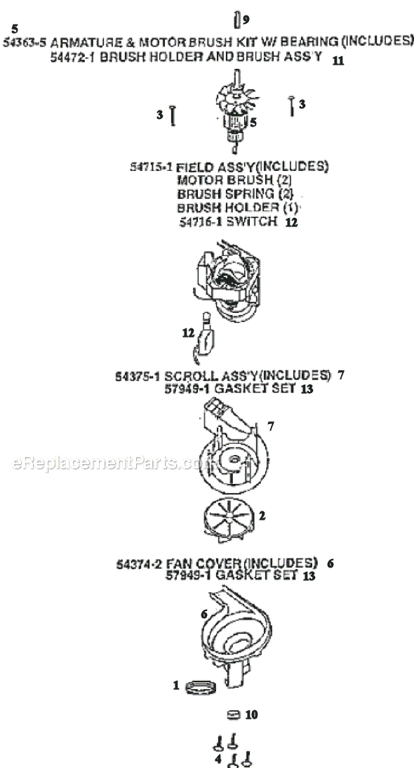 Page C Diagram and Parts List for 9731AT  Eureka Upright Vacuum
