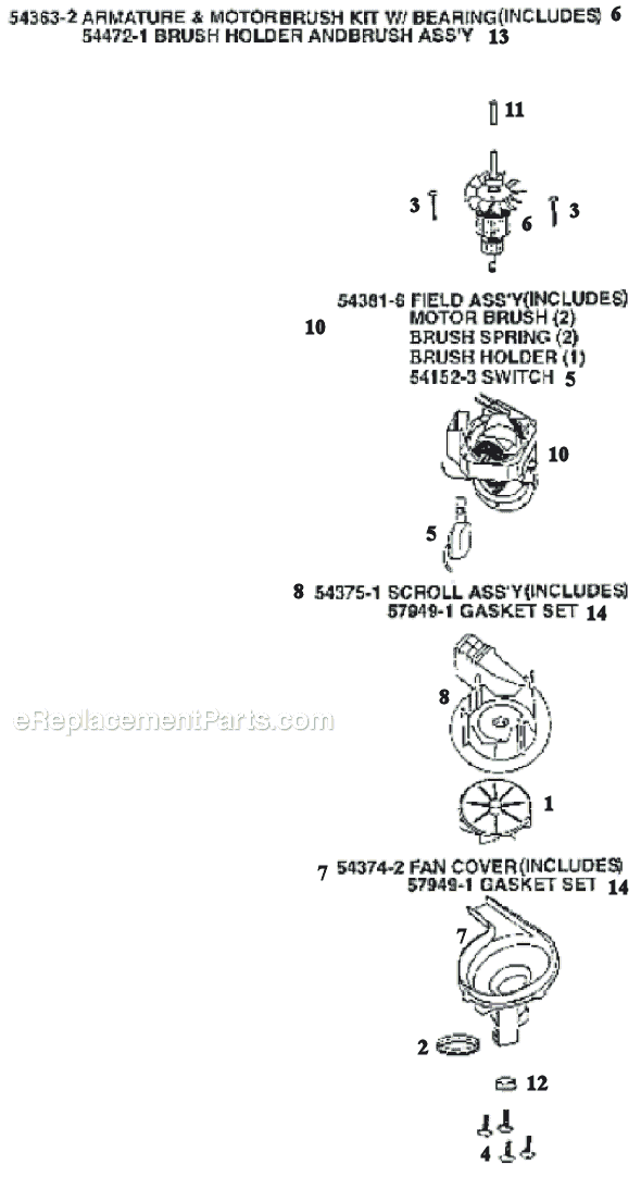 Page C Diagram and Parts List for 9734AT  Eureka Upright Vacuum
