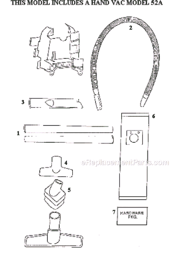 Page A Diagram and Parts List for 9734DTH  Eureka Upright Vacuum