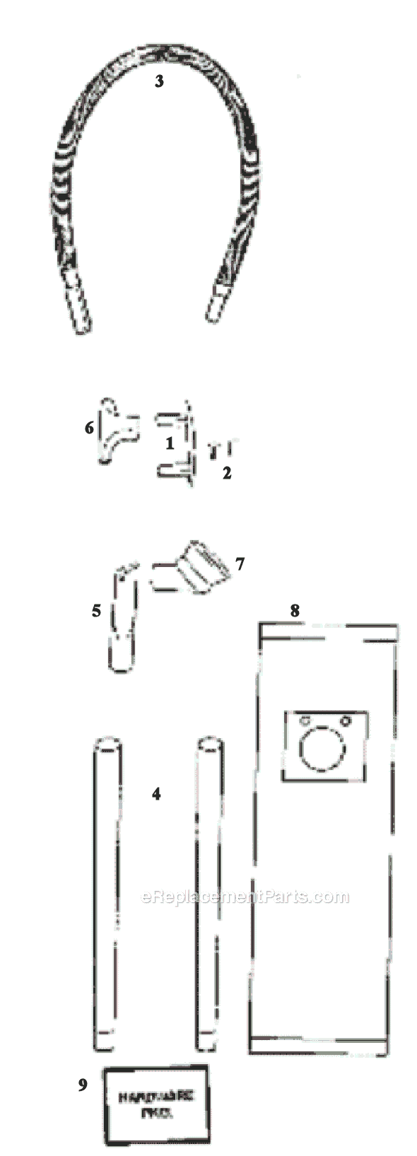 Page A Diagram and Parts List for 9735ATX  Eureka Upright Vacuum