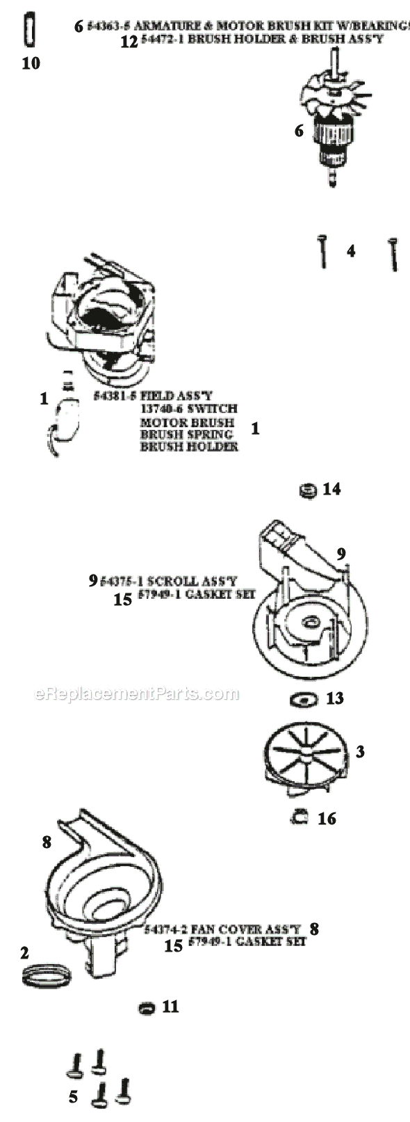 Page C Diagram and Parts List for 9735ATX  Eureka Upright Vacuum