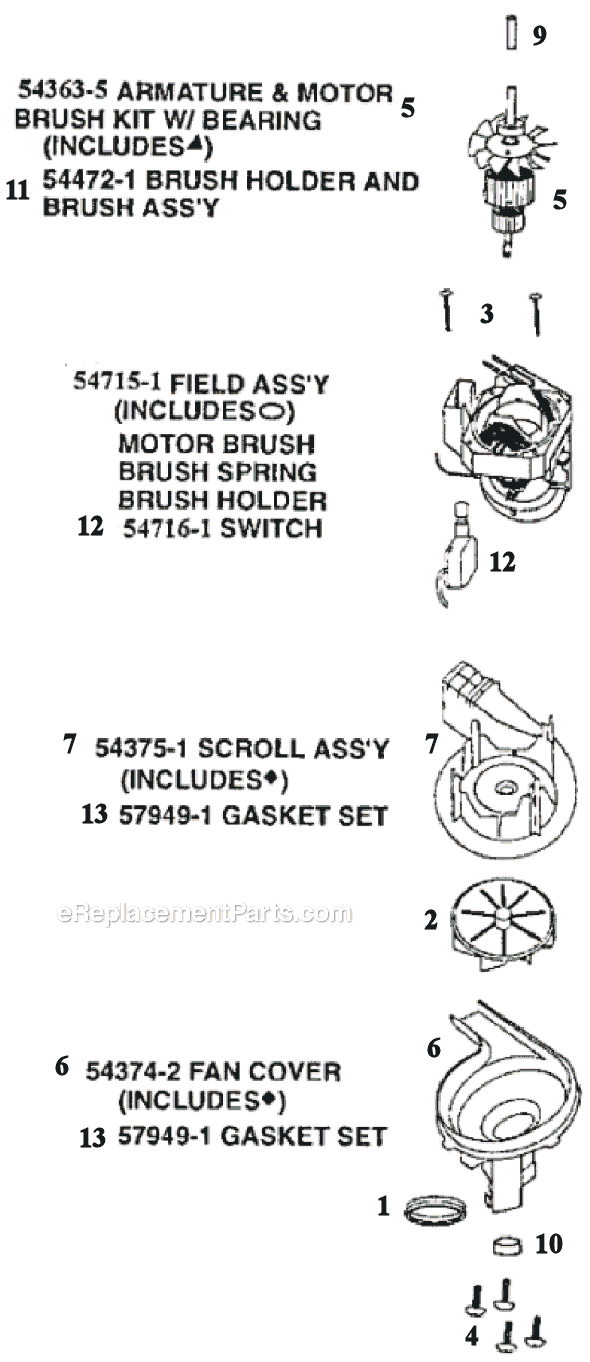 Page C Diagram and Parts List for 9741AT  Eureka Upright Vacuum