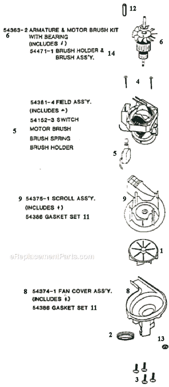 Page C Diagram and Parts List for 9750AT  Eureka Upright Vacuum