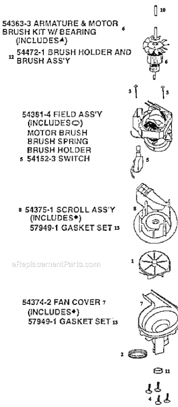 Page C Diagram and Parts List for 9750BTV  Eureka Upright Vacuum