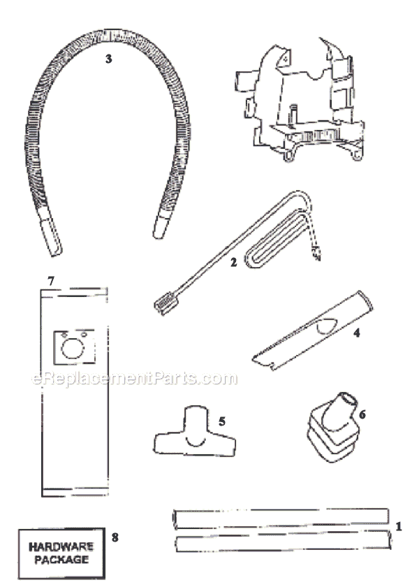 Page A Diagram and Parts List for 9751AT  Eureka Upright Vacuum