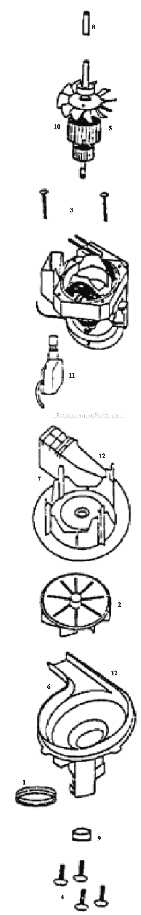 Page C Diagram and Parts List for 9751AT  Eureka Upright Vacuum