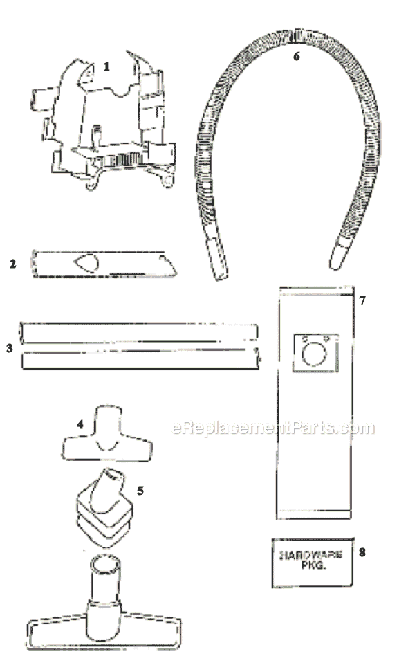 Page A Diagram and Parts List for 9752AT  Eureka Upright Vacuum