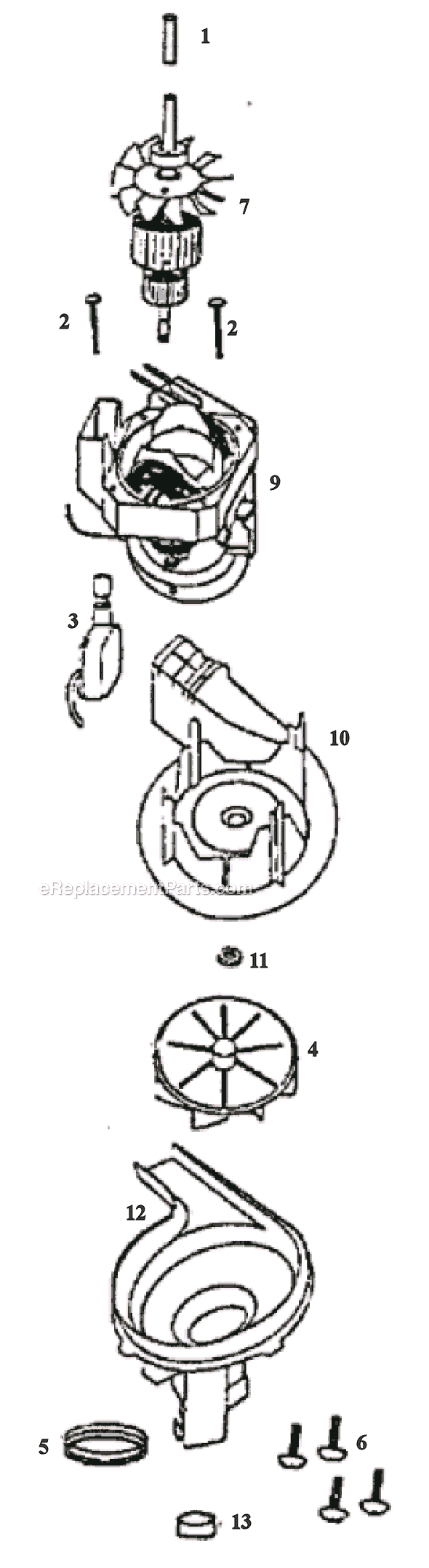 Page C Diagram and Parts List for 9752AT  Eureka Upright Vacuum