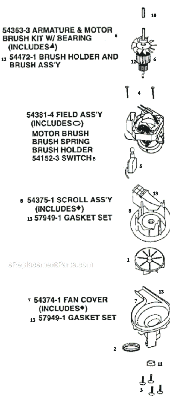 Page C Diagram and Parts List for 9824AT  Eureka Upright Vacuum