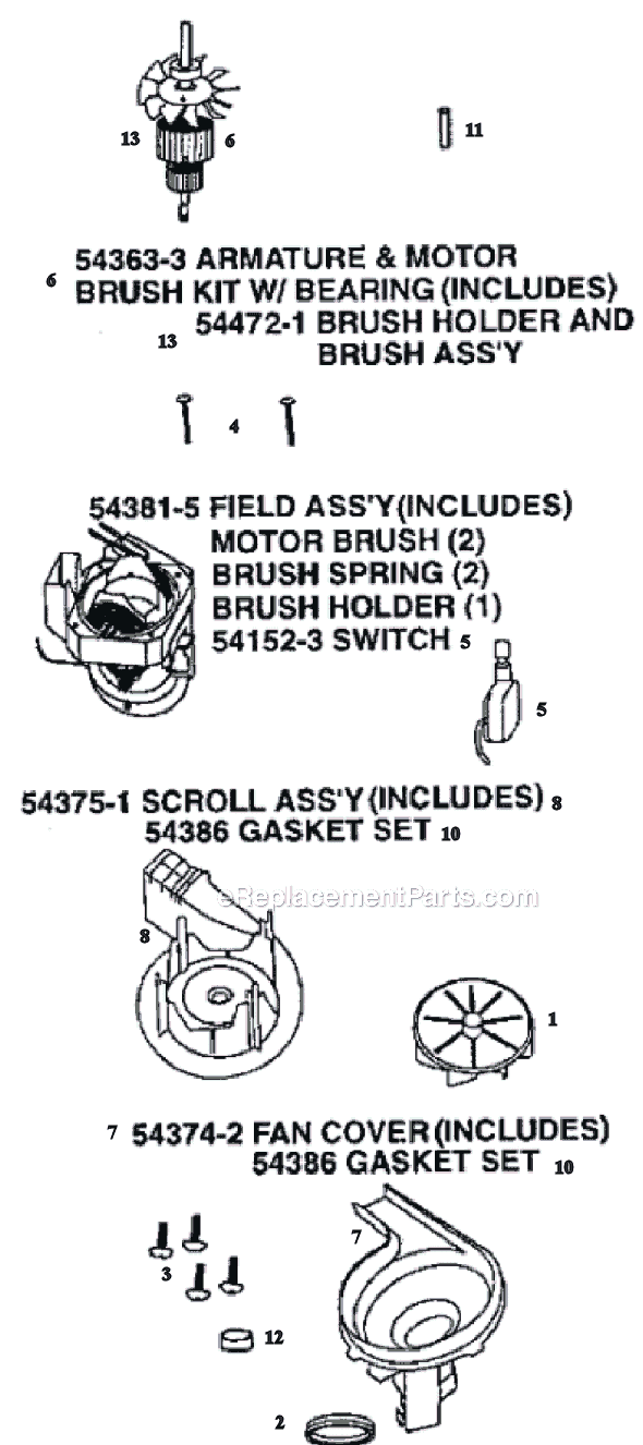 Page C Diagram and Parts List for 9834AT  Eureka Upright Vacuum