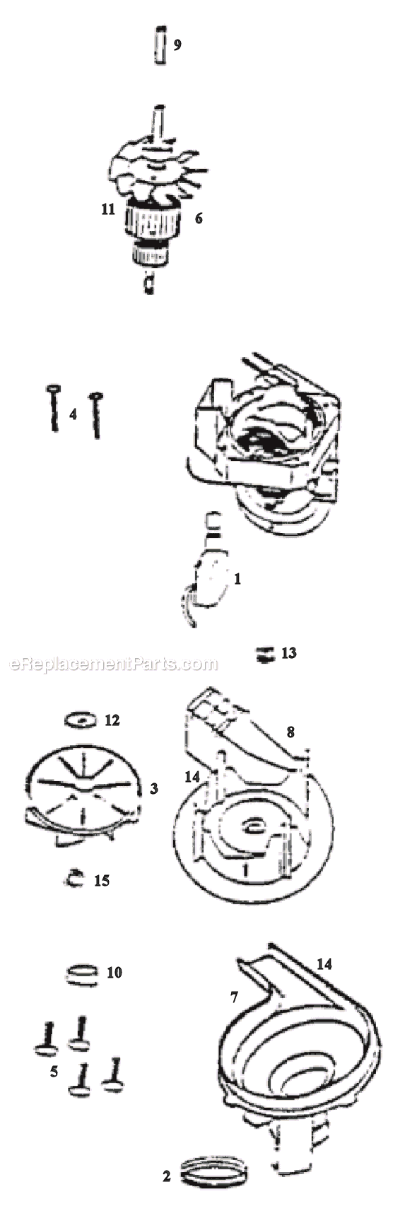 Page C Diagram and Parts List for 9834DTH  Eureka Upright Vacuum