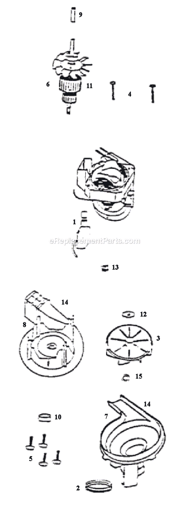 Page C Diagram and Parts List for 9834DT  Eureka Upright Vacuum