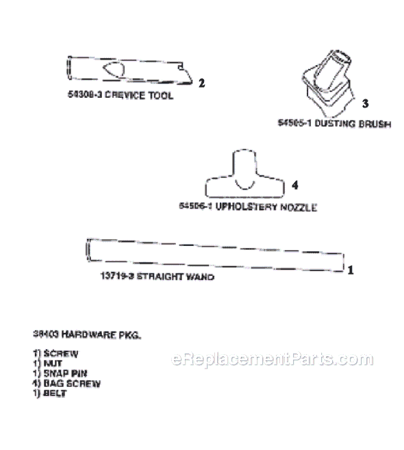 Page A Diagram and Parts List for 9855AT  Eureka Upright Vacuum