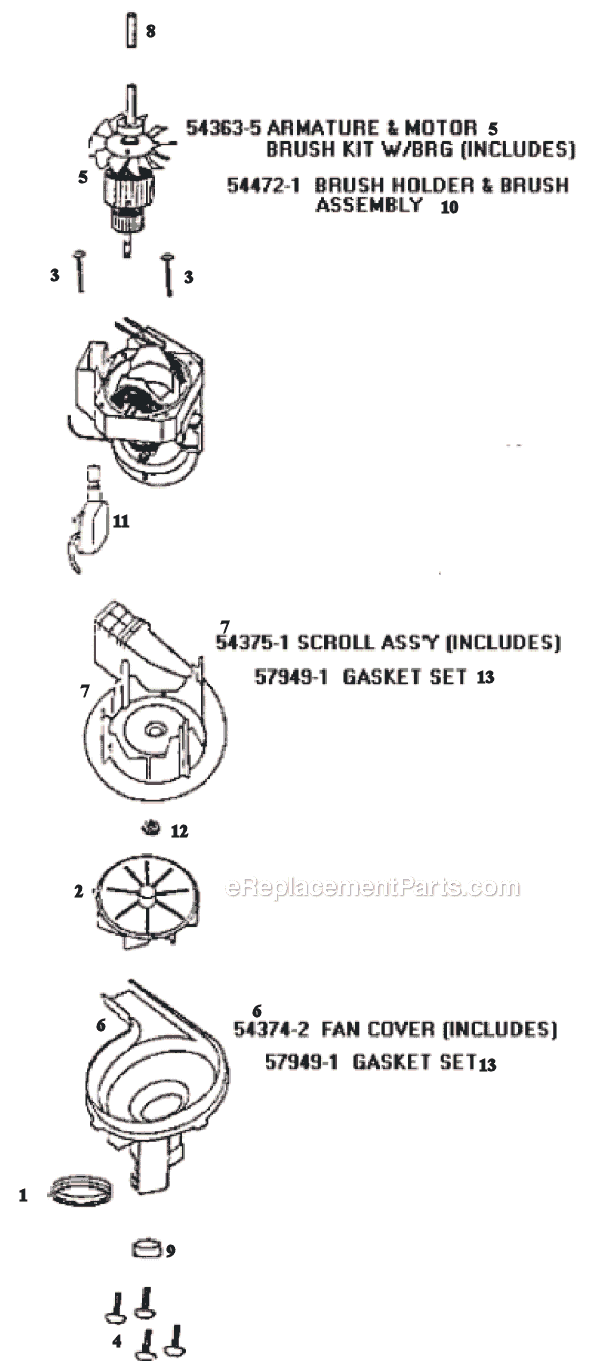 Page C Diagram and Parts List for 9855BT  Eureka Upright Vacuum