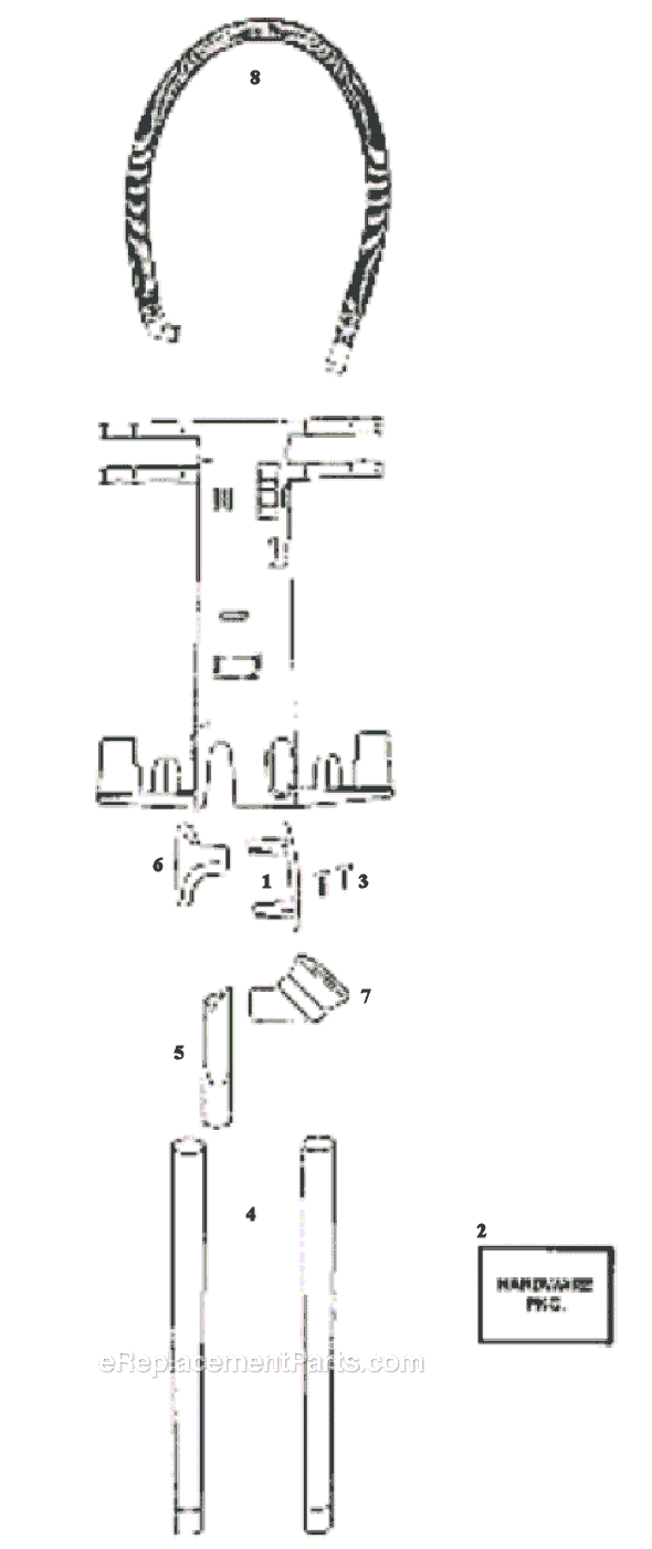 Page A Diagram and Parts List for 9856AT  Eureka Upright Vacuum