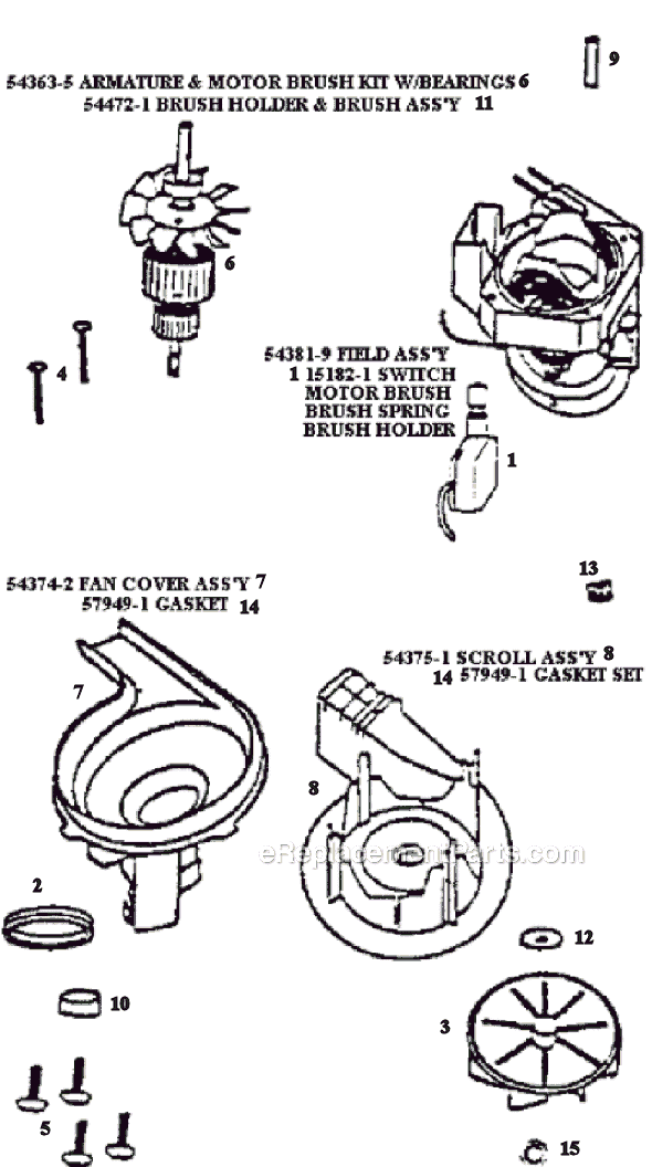Page C Diagram and Parts List for 9856AT  Eureka Upright Vacuum