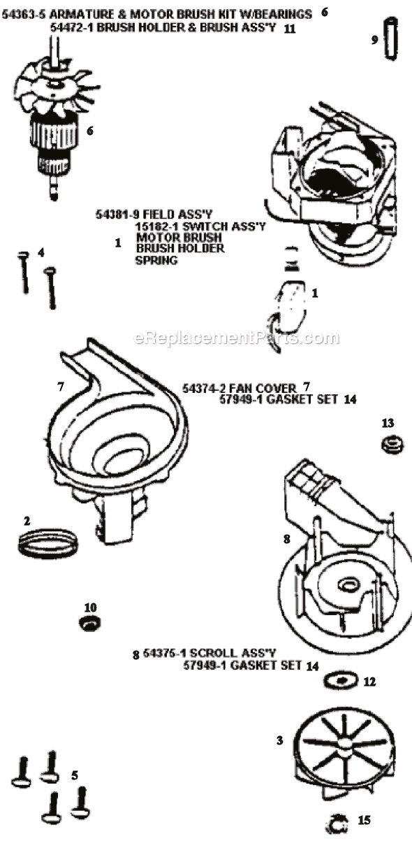 Page C Diagram and Parts List for 9873AT  Eureka Upright Vacuum
