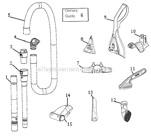 Page B Diagram and Parts List for AS1004A  Eureka Upright Vacuum