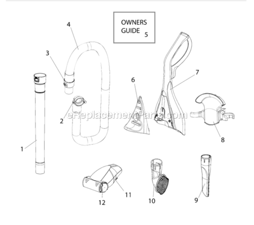 Page C Diagram and Parts List for AS1101A  Eureka Upright Vacuum