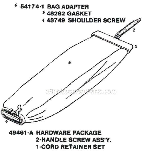 Page E Diagram and Parts List for C2031BM  Eureka Upright Vacuum