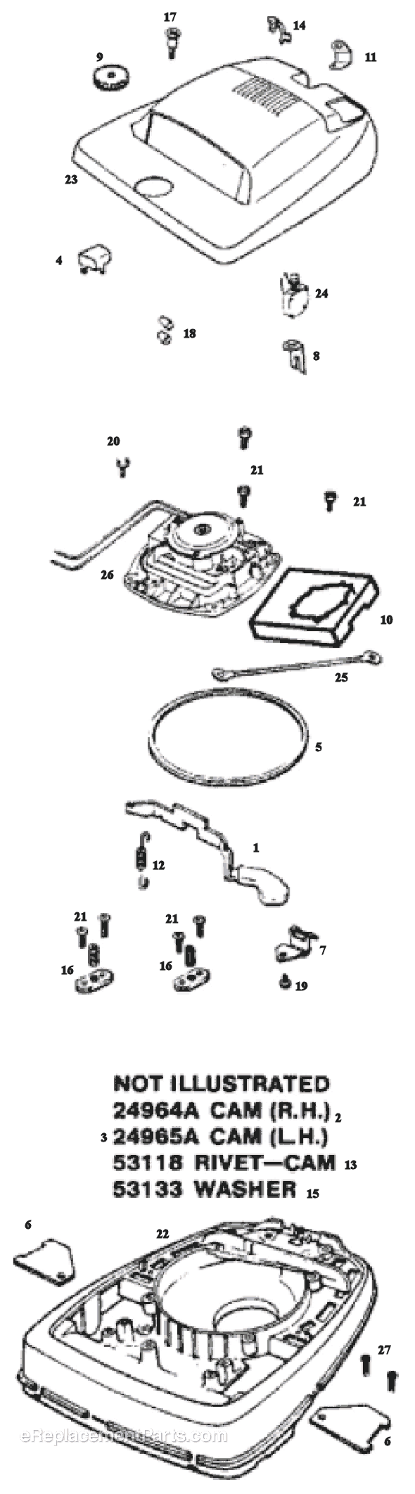 Page A Diagram and Parts List for C2031D  Eureka Upright Vacuum