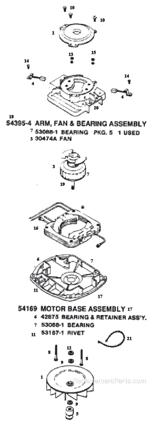 Page B Diagram and Parts List for C2031D  Eureka Upright Vacuum