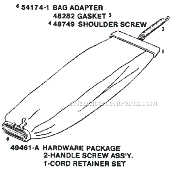 Page E Diagram and Parts List for C2031D  Eureka Upright Vacuum