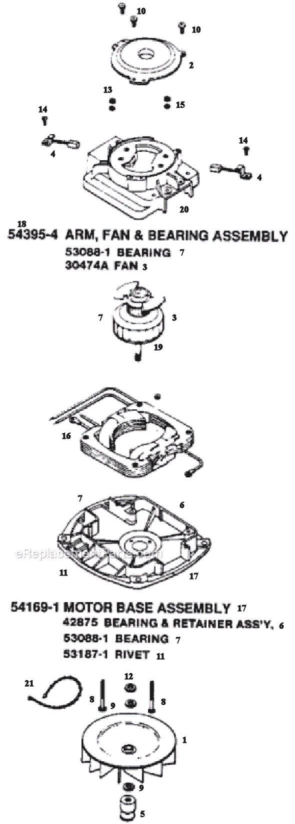 Page A Diagram and Parts List for C2031E  Eureka Upright Vacuum