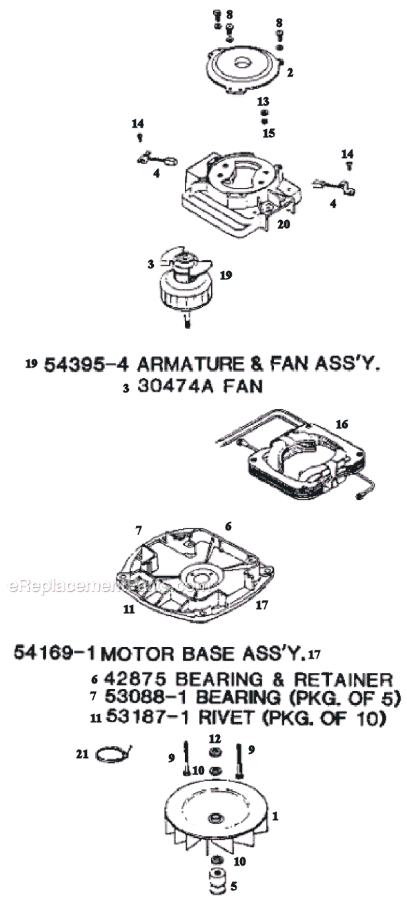 Page B Diagram and Parts List for C2032B  Eureka Upright Vacuum