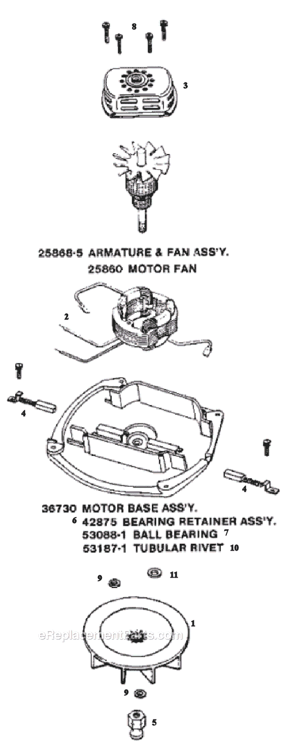 Page E Diagram and Parts List for C2094B  Eureka Upright Vacuum