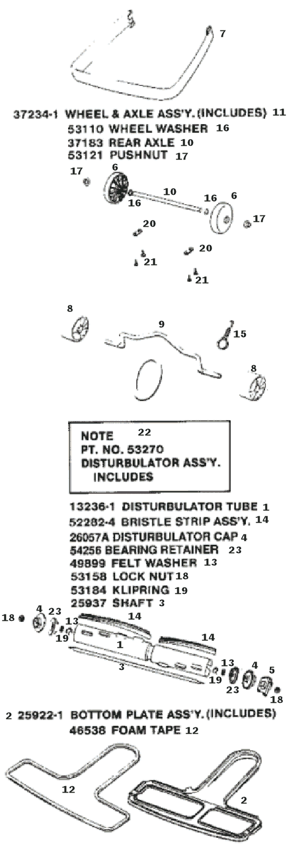 Page C Diagram and Parts List for C2094D  Eureka Upright Vacuum
